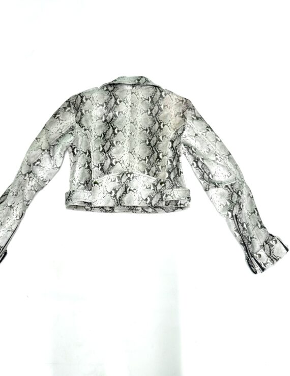 The AGA”limited 24 Cropped leather jacket |Snakeskin|