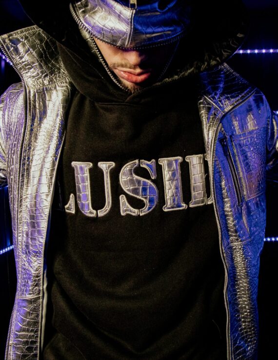 Metallic font hoodie